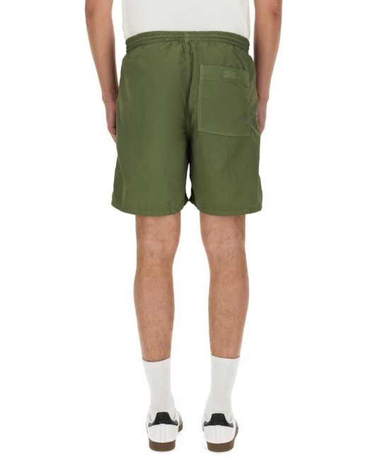 AMISH Green Nylon Bermuda Shorts for men