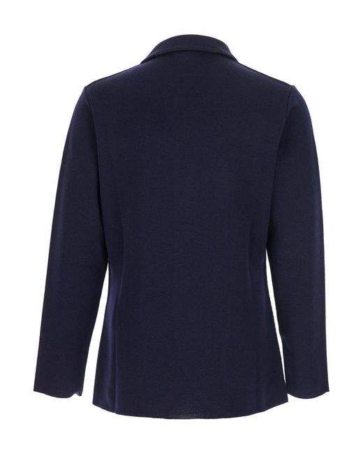 Lardini Blue Jacket With Classic Lapels And Button Fastening for men
