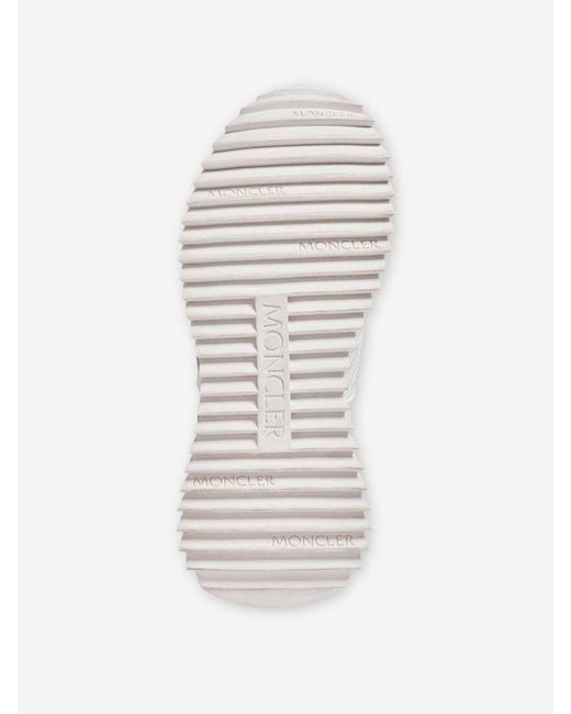 Moncler White Pacey Suede Sneakers for men