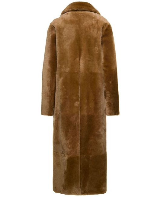 Blancha Natural 'merino Straight' Long Fur Coat