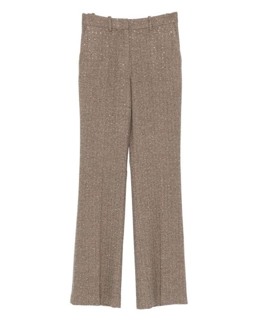 ERMANNO FIRENZE Gray Sequined Trousers