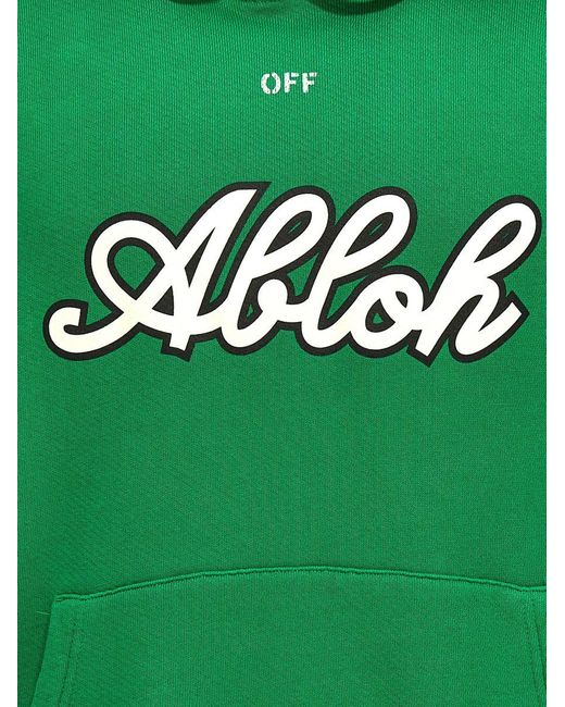 Off-White c/o Virgil Abloh Green College Sweatshirt for men