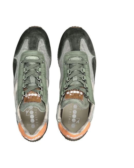 Diadora Gray Equipe Dirty Stone Wash Evo Sneakers