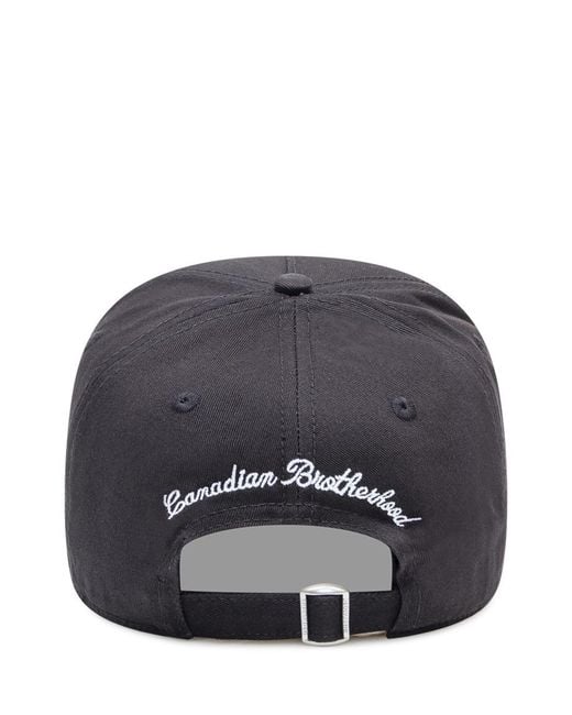 DSquared² Gray Baseball Cap With Front Embroidery