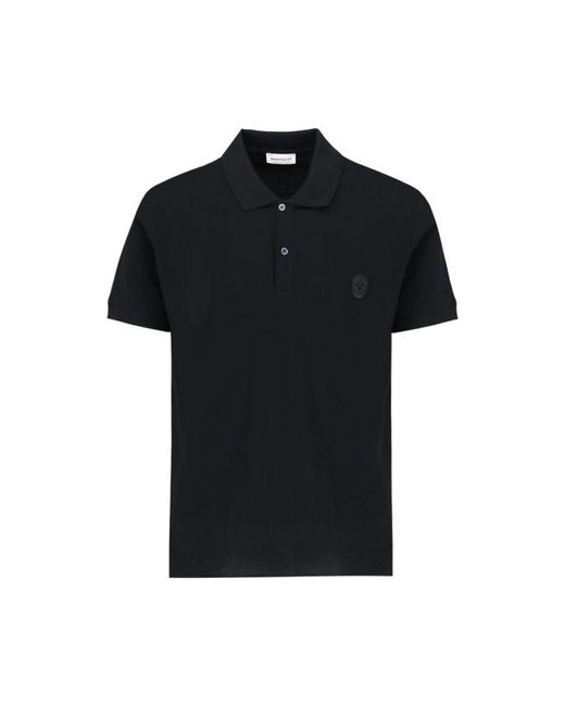 Alexander McQueen Black Logo Polo Shirt for men