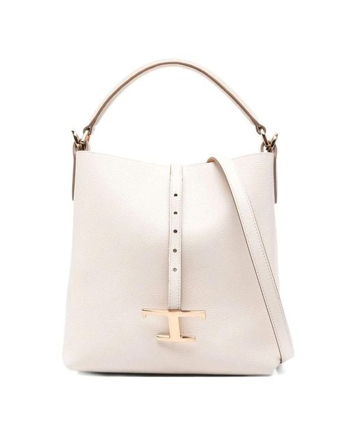 Tod's Natural "t Timeless" Bucket Bag
