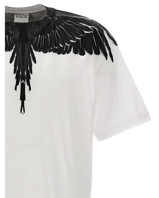 Marcelo Burlon Icon Wings T-shirt White/black for men