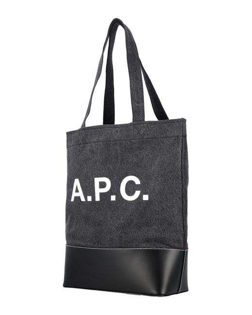 A.P.C. Black Axel Tote Bag for men