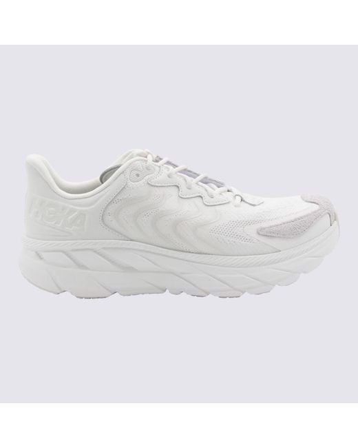 Hoka One One White Clifton Sneakers