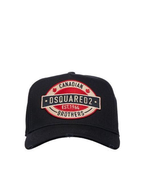DSquared² Red Distressed Logo Cap. for men