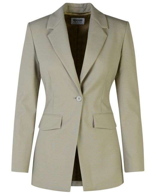Moschino Green Wool Blend Blazer