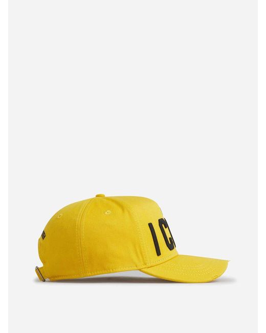 DSquared² Yellow Be Icon Cap for men