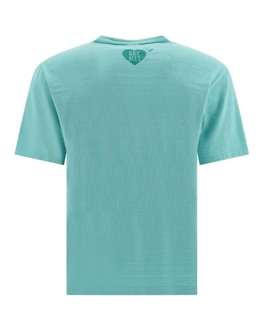 Human Made Green T-shirt With Printed Logo for men