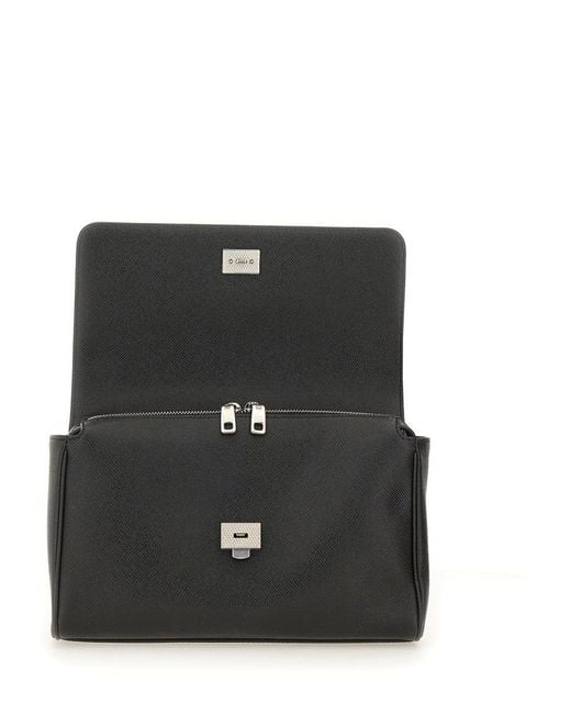 Dolce & Gabbana Black Dpp- Bag "sicily" for men