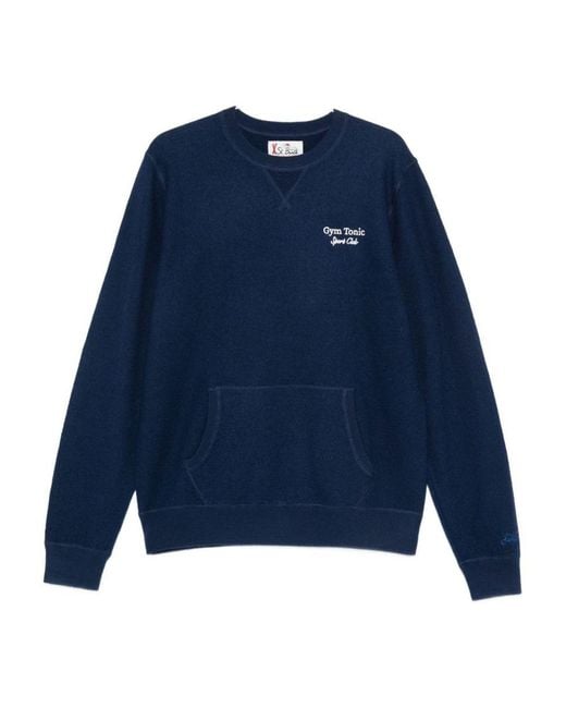 Mc2 Saint Barth Blue 'Jake Light' Wool Sweatshirt for men