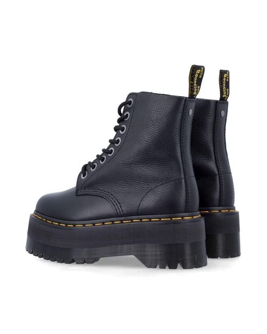 Dr. Martens Black 1460 Pascal Max Leather Platform Boots