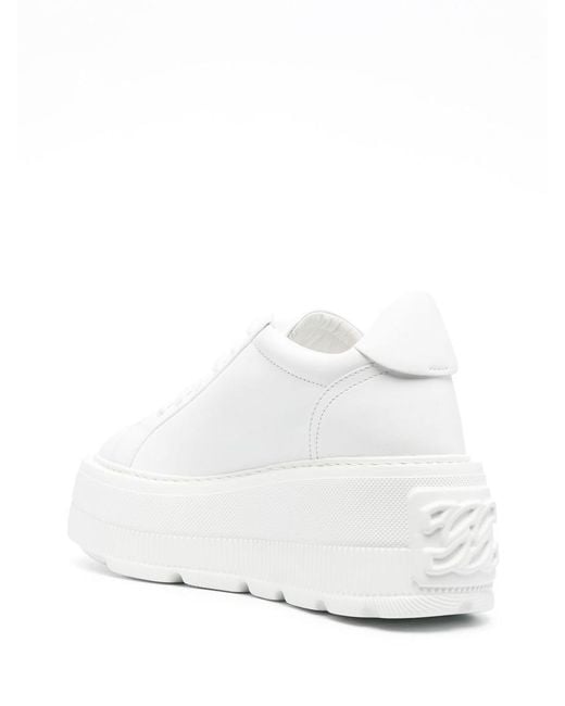 Casadei White Nexus Leather Sneakers