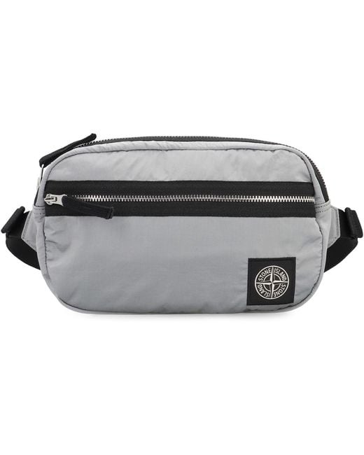 Stone Island Gray Nylon Belt Bag for men