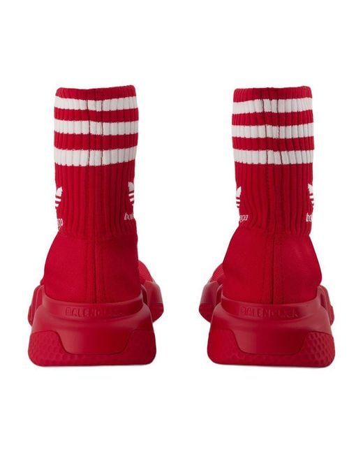 Balenciaga Red Speed Lt Adidas Sneakers