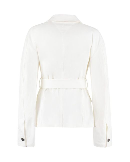 Bottega Veneta White Linen Jacket