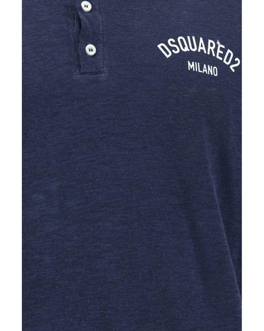DSquared² Blue Polo Shirts for men