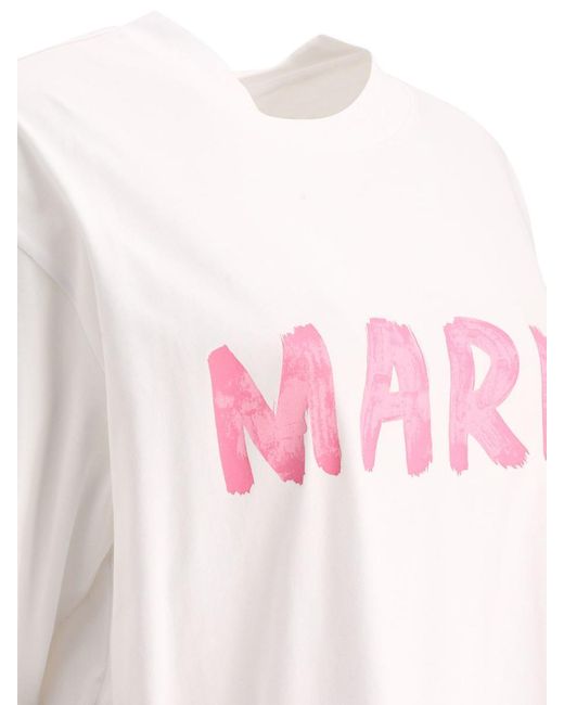 Marni Pink T-Shirt With Logo