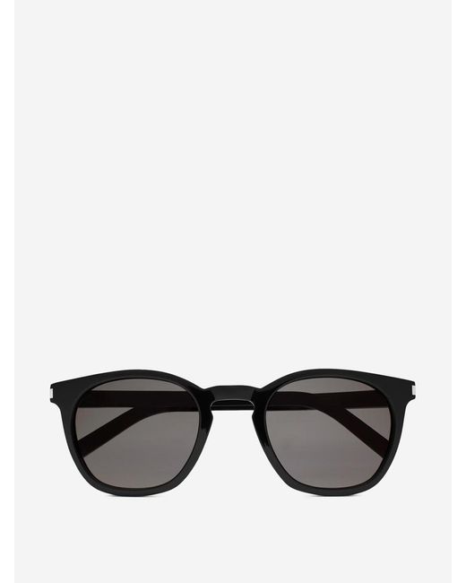 Saint Laurent Black Round Sunglasses for men