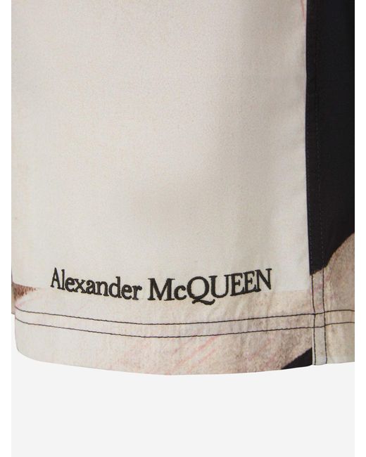Alexander McQueen Natural Brushstroke Logo Swimsuit for men