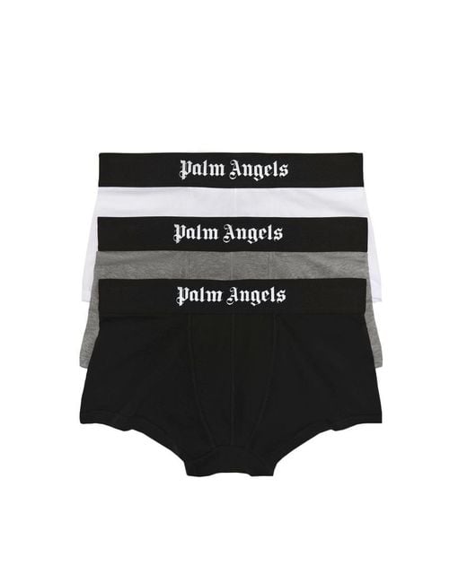 Palm Angels Black Confezione Da Tre Boxer for men
