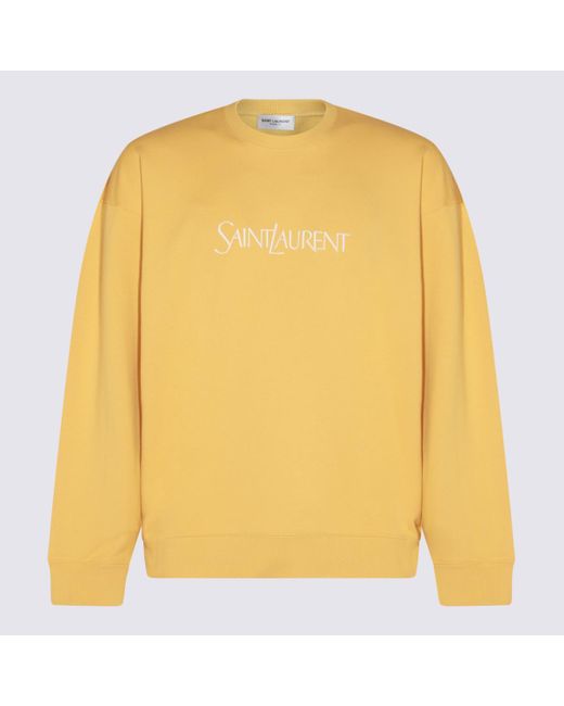Saint Laurent Yellow Cotton Sweatshirt for men
