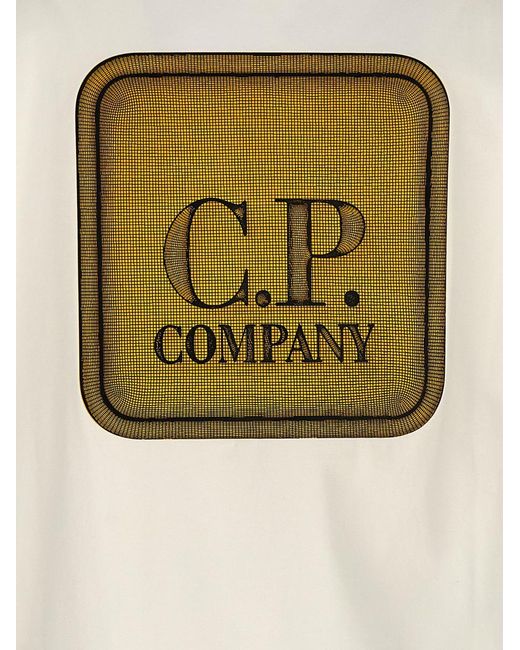 C P Company White The Metropolis Series T-shirt for men