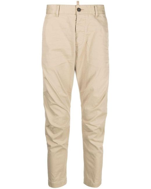 DSquared² Natural Cotton Chino Trousers for men