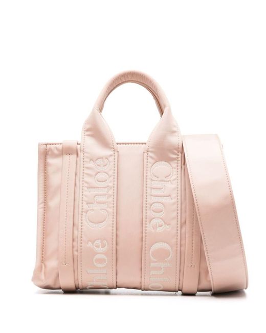 Chloé Pink Woody Small Tote