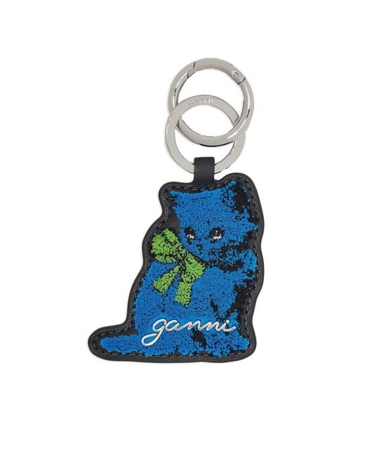 Ganni Keyrings in Blue | Lyst