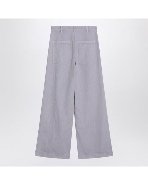 Brunello Cucinelli Purple Wide Lilac Trousers