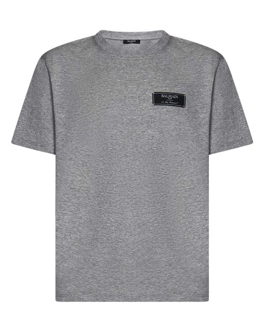 Balmain Gray T-Shirt for men