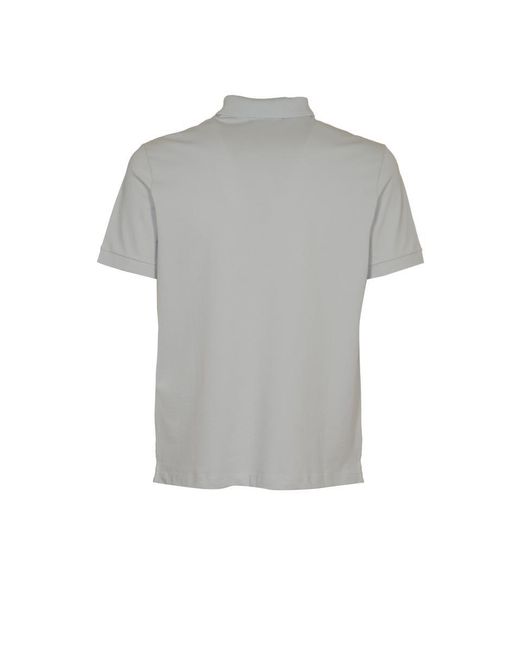 Stone Island Gray Logo Patch Polo Shirt for men