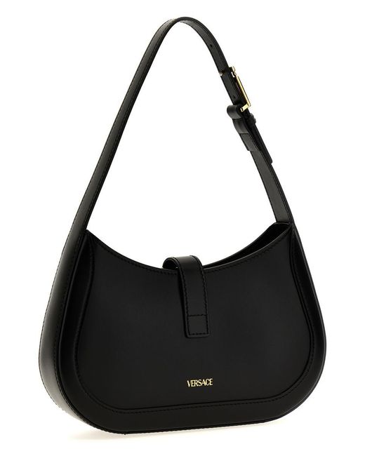 Versace Black Greca Goddess Shoulder Bags
