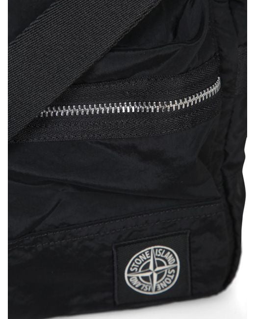 Stone Island Black Belt Bags for men