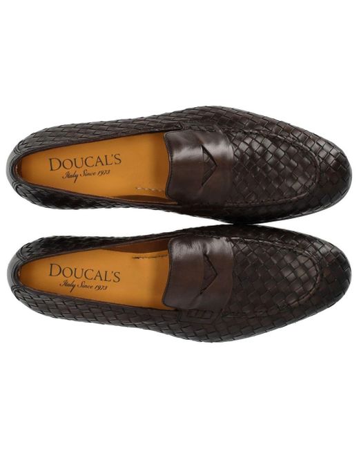 Doucal's Black Adler Dark Loafer for men