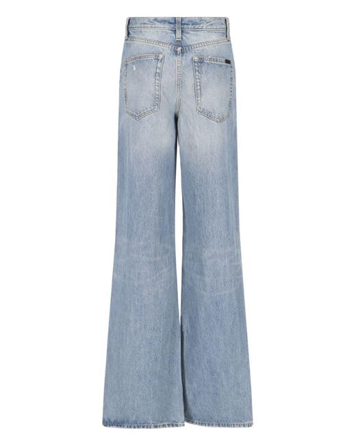Saint Laurent Blue Wide Jeans