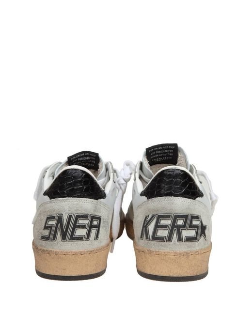 Golden Goose Deluxe Brand White Leather And Suede Sneakers for men