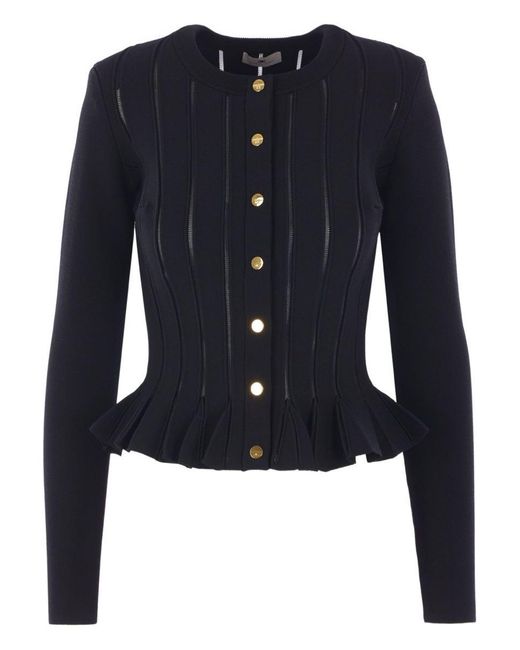 Elisabetta Franchi Blue Long Sleeve Cardigan