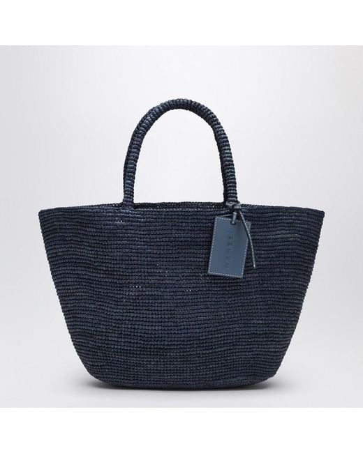 Manebí Black Bag Panier Raffia