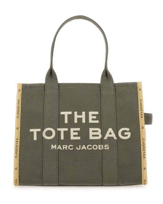 Marc Jacobs Green "The Tote" Jacquard Large Bag
