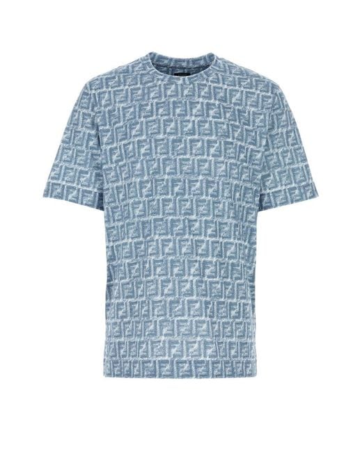Fendi T-Shirt in Blue for Men | Lyst