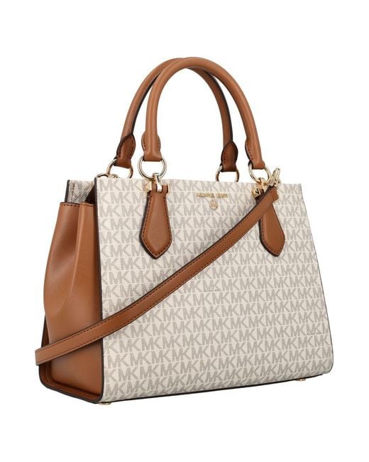 Michael Kors Natural Marilyn Md Satchel Shoulder Bag