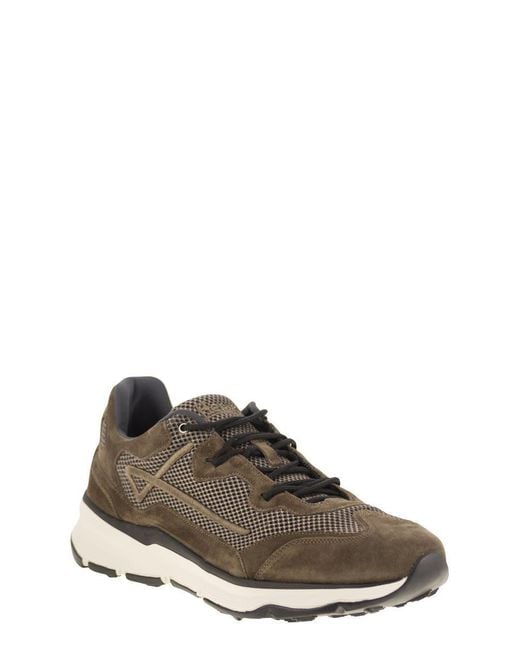 Herno Brown Nylon Trainers With Rubberised Details for men