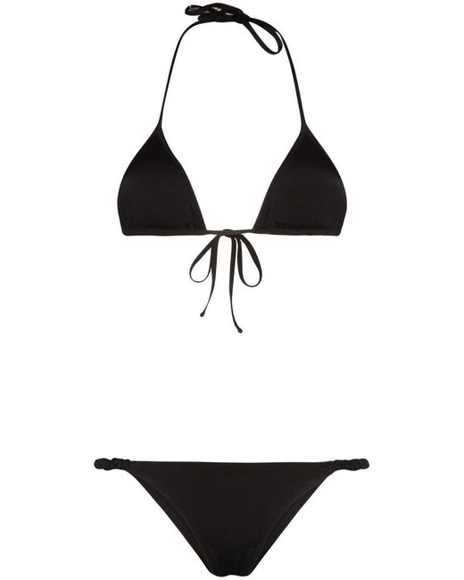 Reina Olga Black Scrunchie Bikini Set