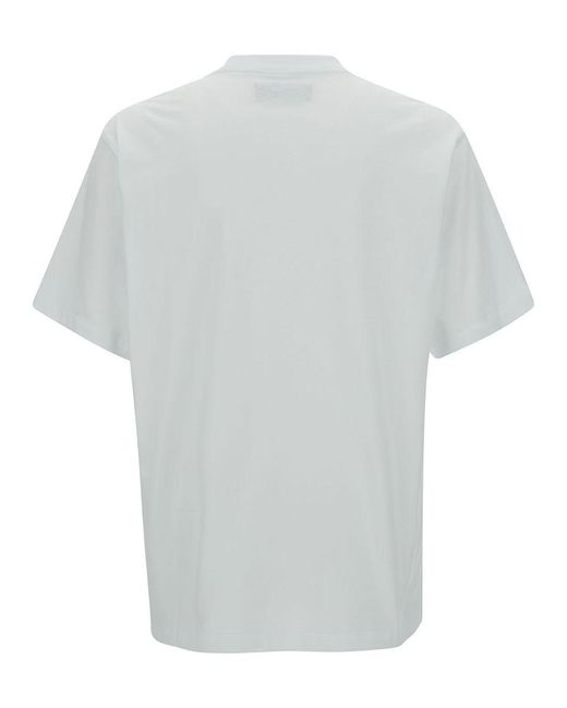 Amiri Gray T-Shirt With Contrasting Logo Print for men